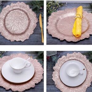 Elegant Rose Gold Allgala Charger Plates